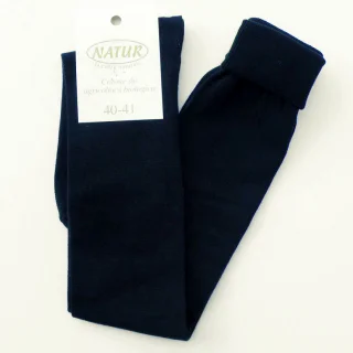 Knee high light socks in dyed organic cotton_43251