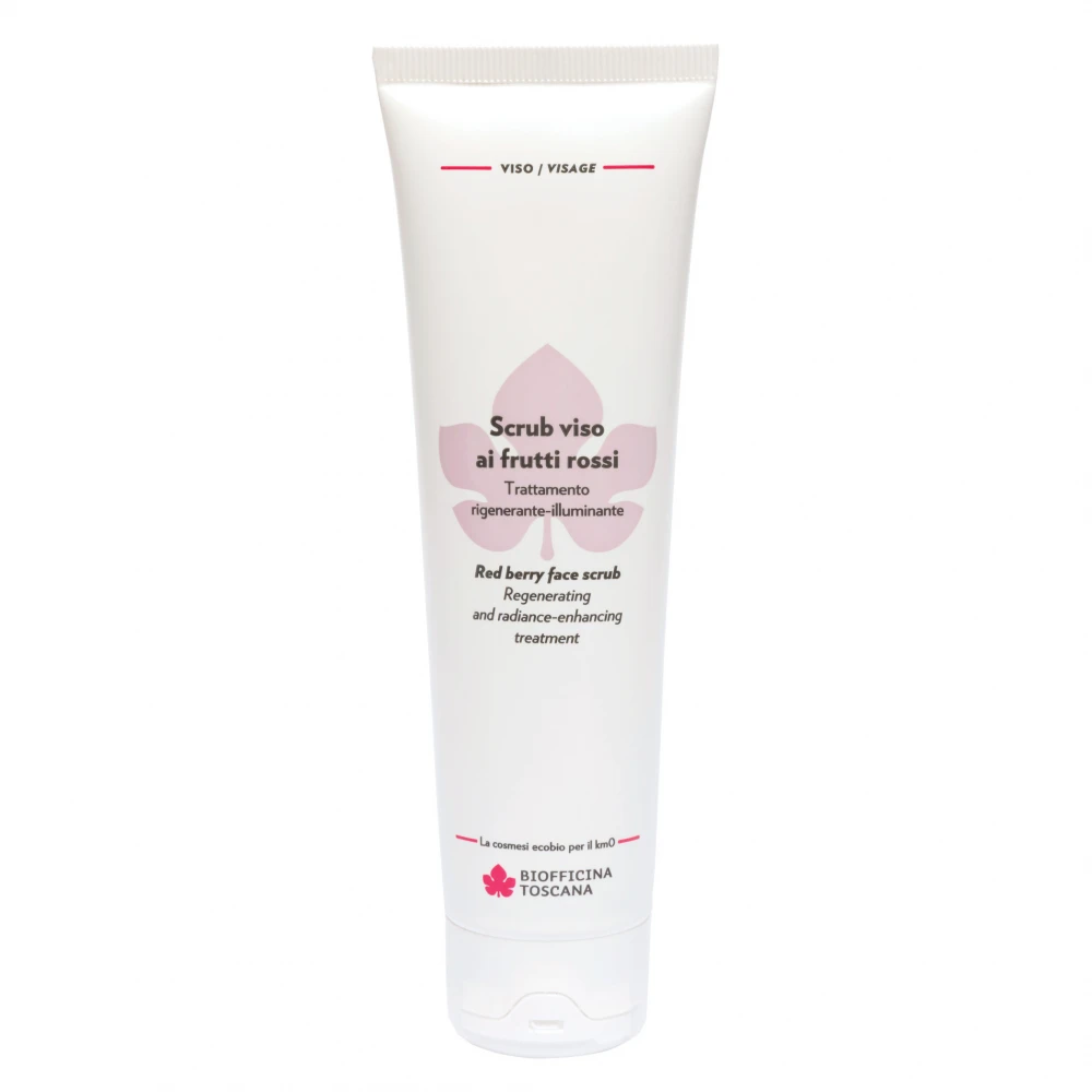 Face scrub with red berry