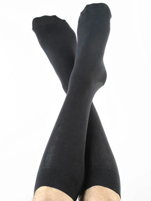 Medium socks black in organic cotton Albero Natur