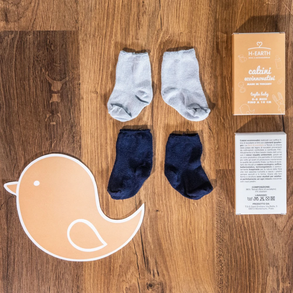 Baby Boy Socks in Eucalyptus Fiber pack of 3
