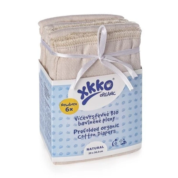 Prefold diapers in organic cotton Newborn