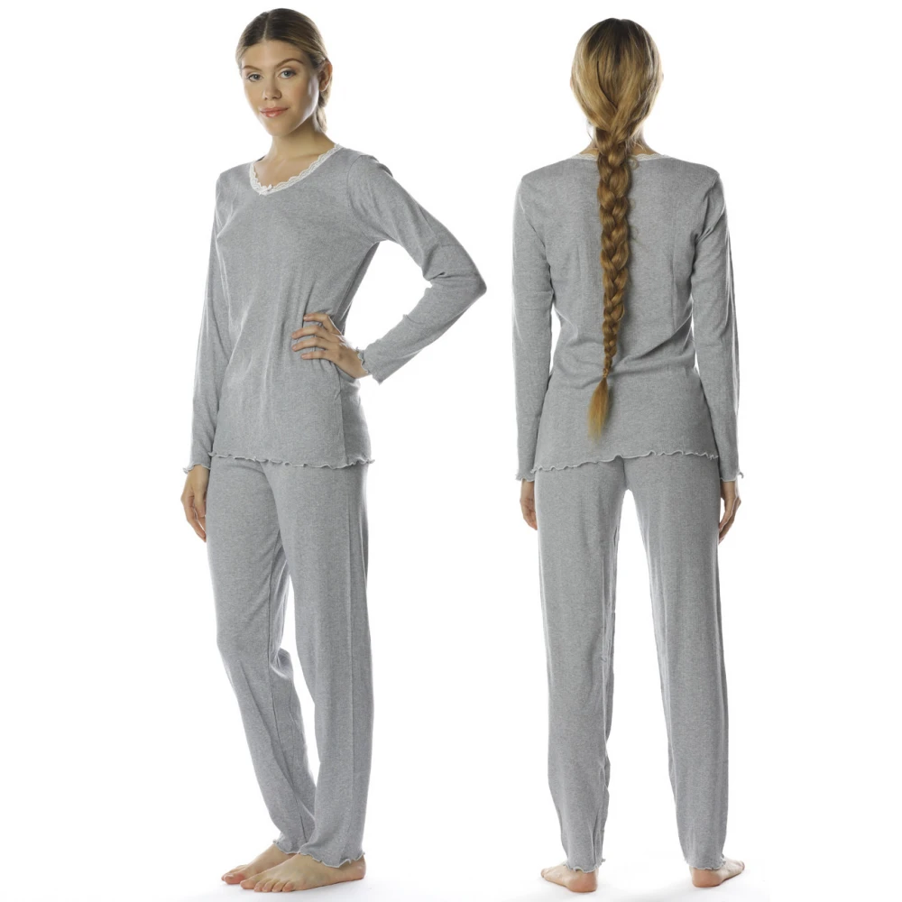 Pajamas Grey in natural cotton