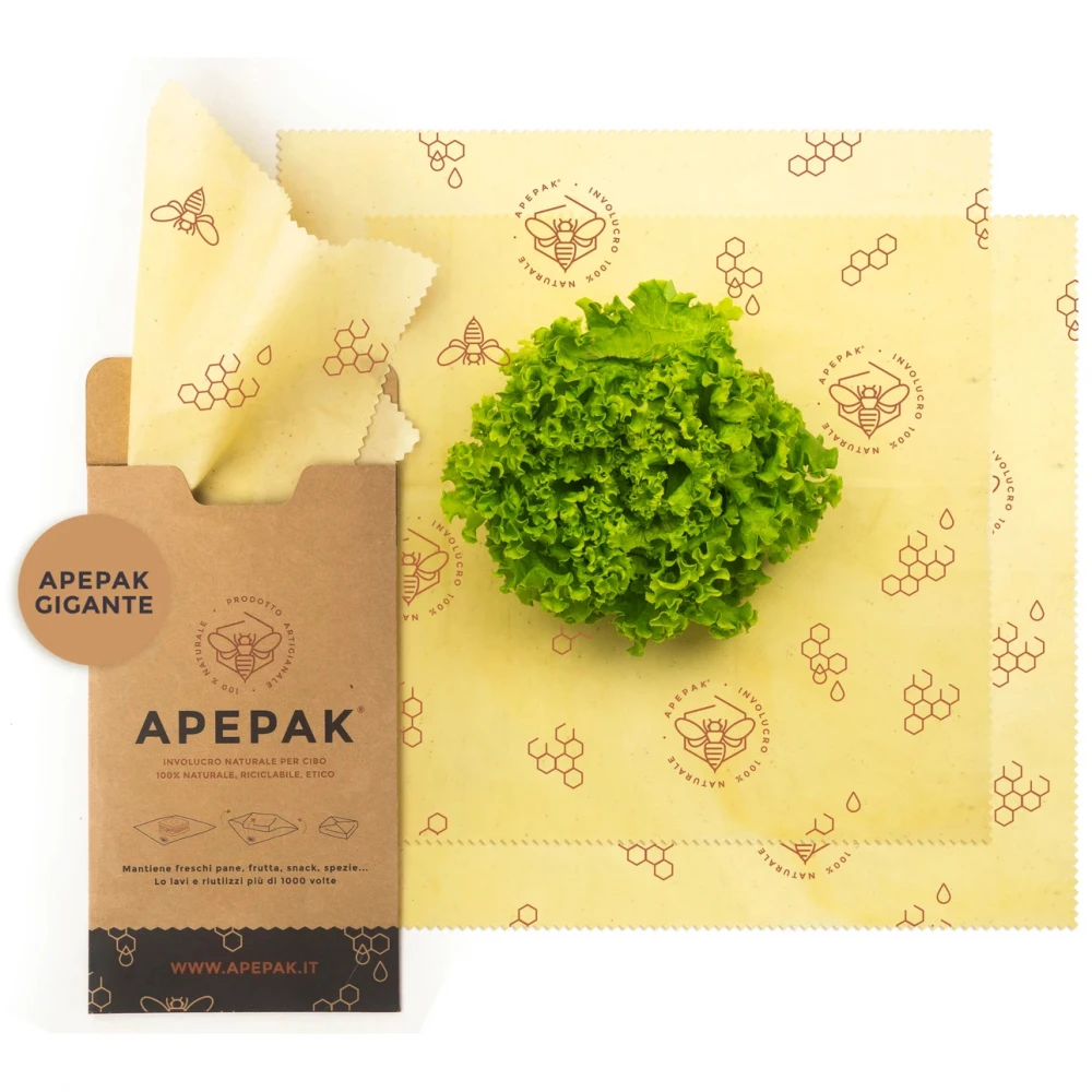 Apepack Duo XL 2 pcs 40x40 cm - organic cotton  and beeswax food film