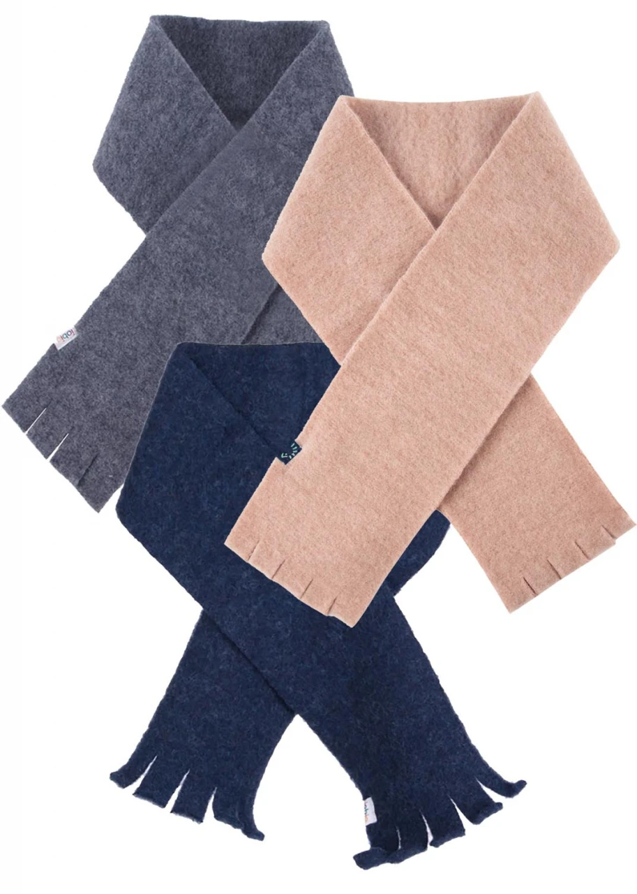 Popolini organic wool fleece children's medium scarf