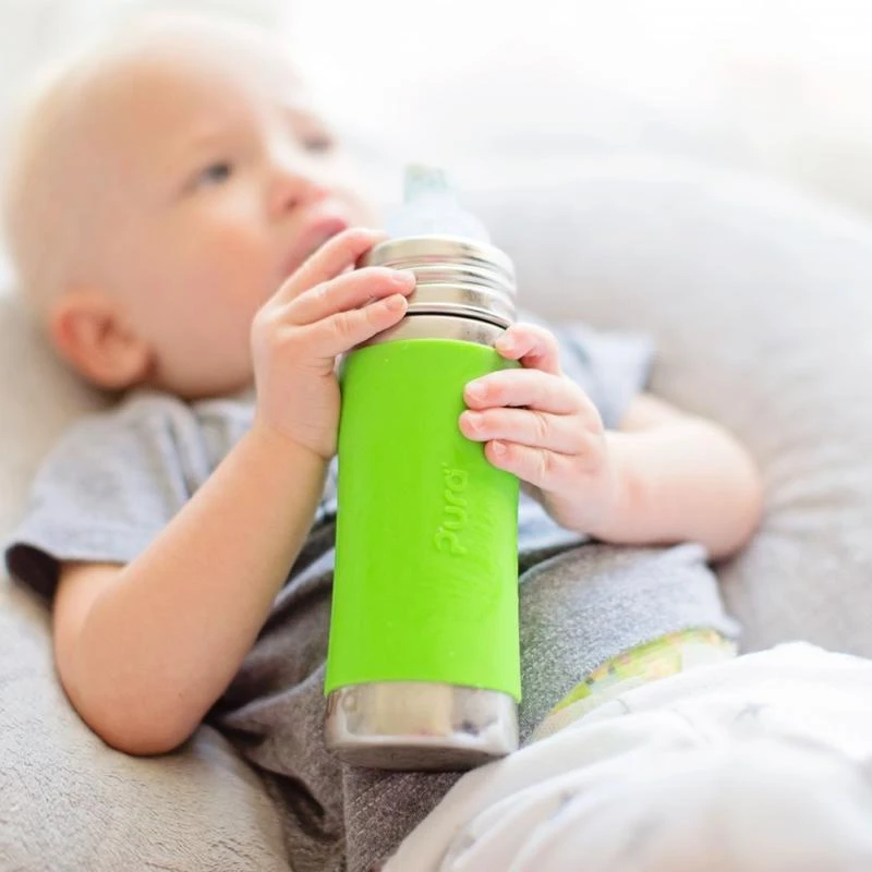 Insulated infant bottle PURA in stainless steel