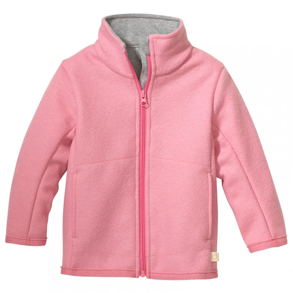 Children's zip-up jacket in organic wool