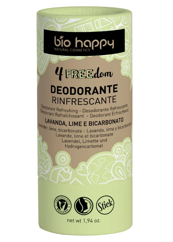 4FREEdom solid refreshing deodorant with lavender, lime and bicarbonate