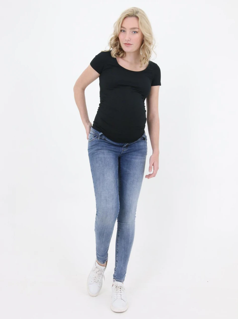 Sustainable Jeans for Pregnancy super skinny stone wash