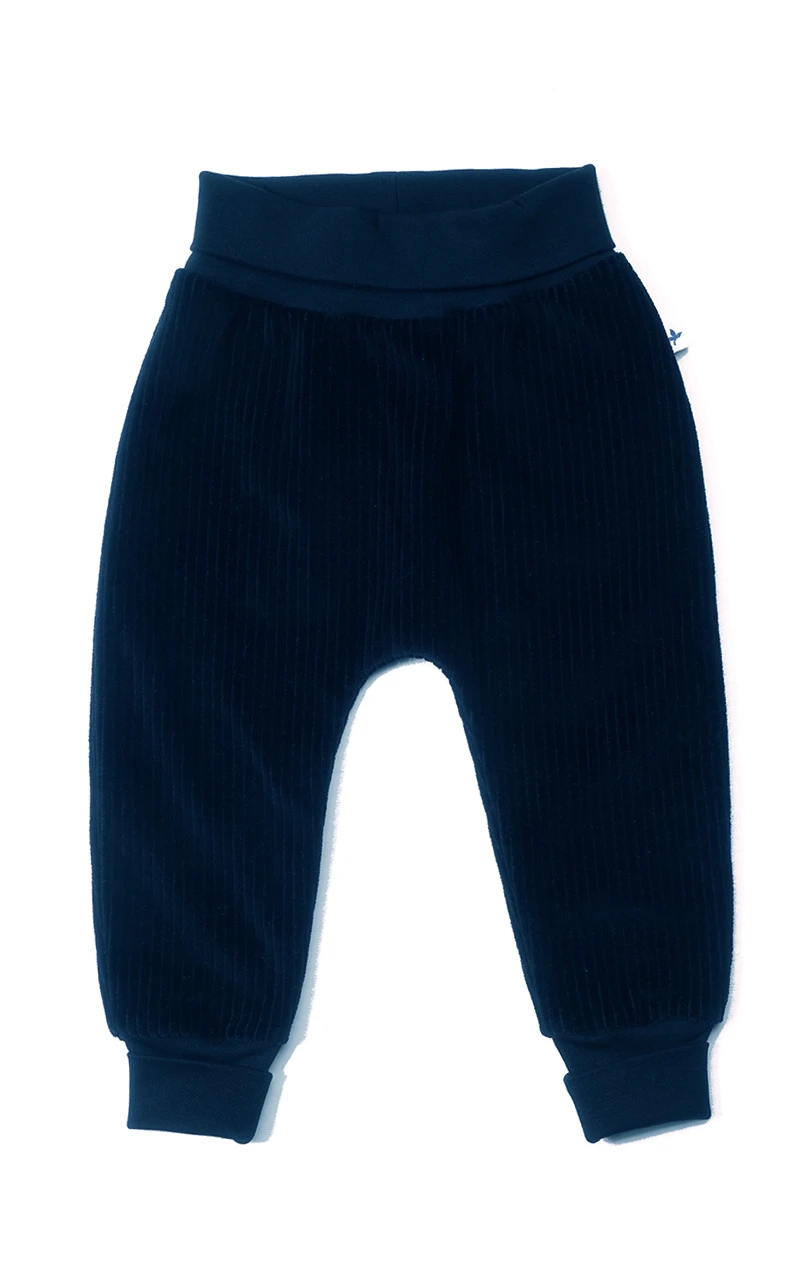 Cord trousers for children in organic cotton velvet