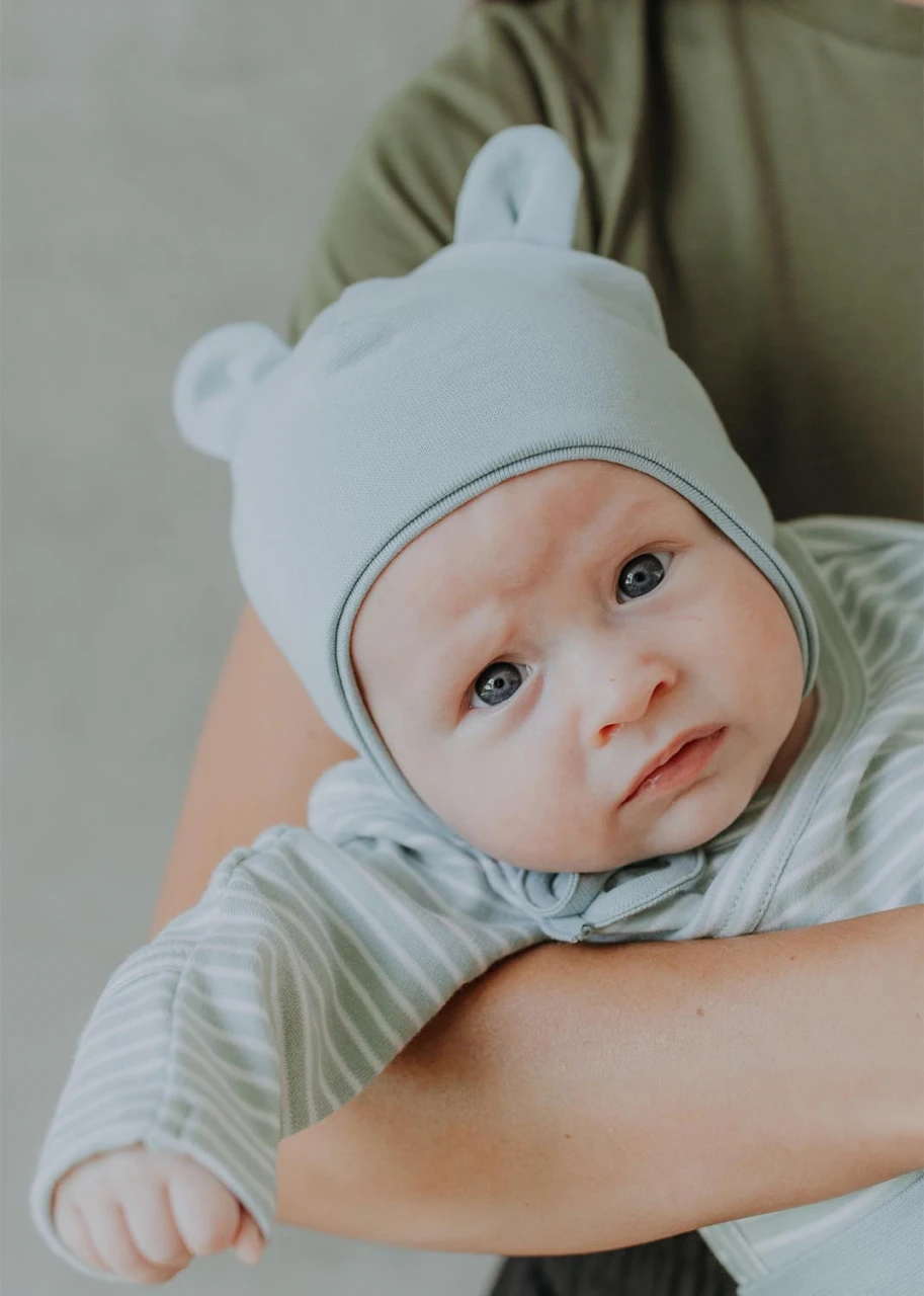ORGANIC COTTON HAT WITH TEDDY EARS