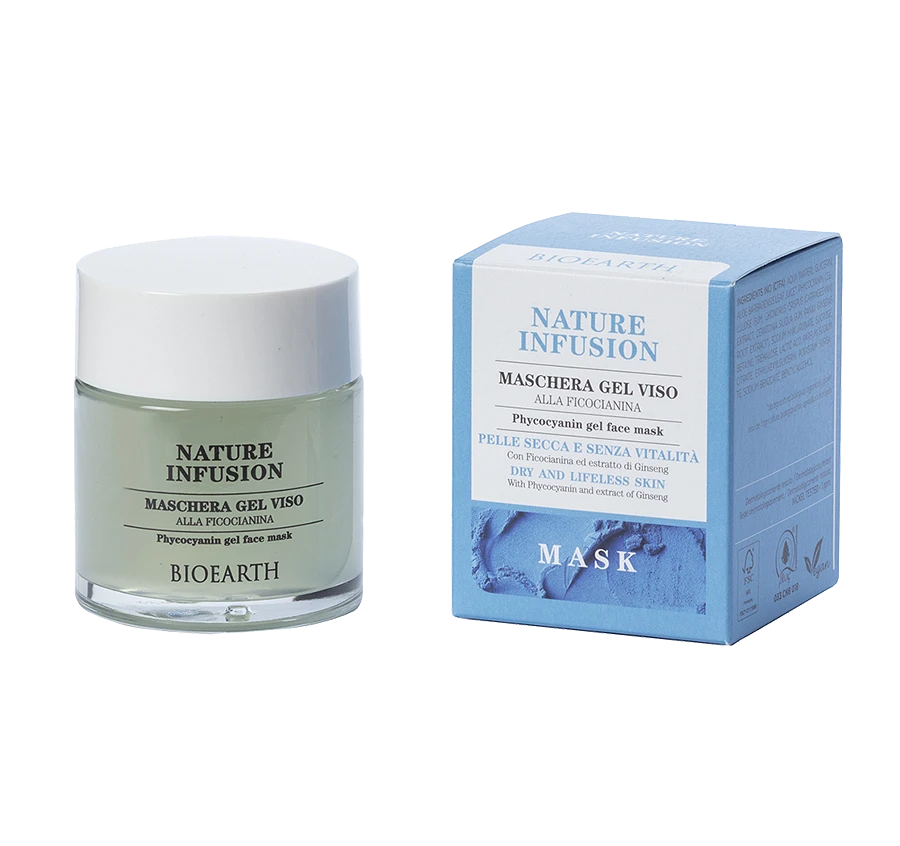 Face Gel Mask with Phycocyanin dry skin without vitality Bio Vegan