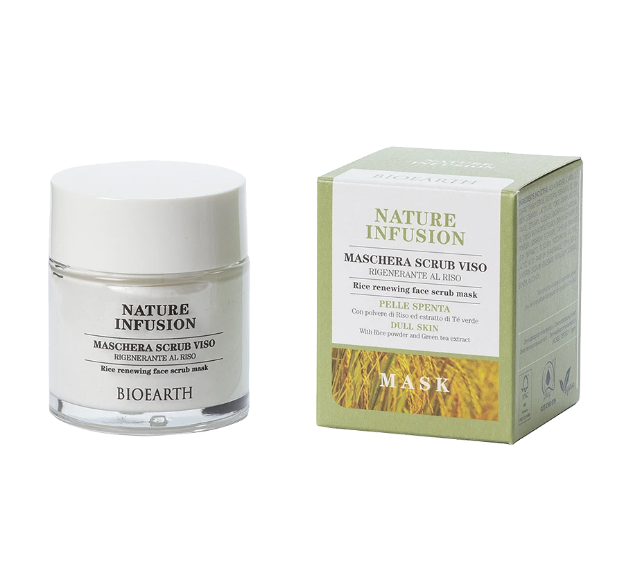 Exfoliation face mask with Rice starch and Green Tea Bioearth
