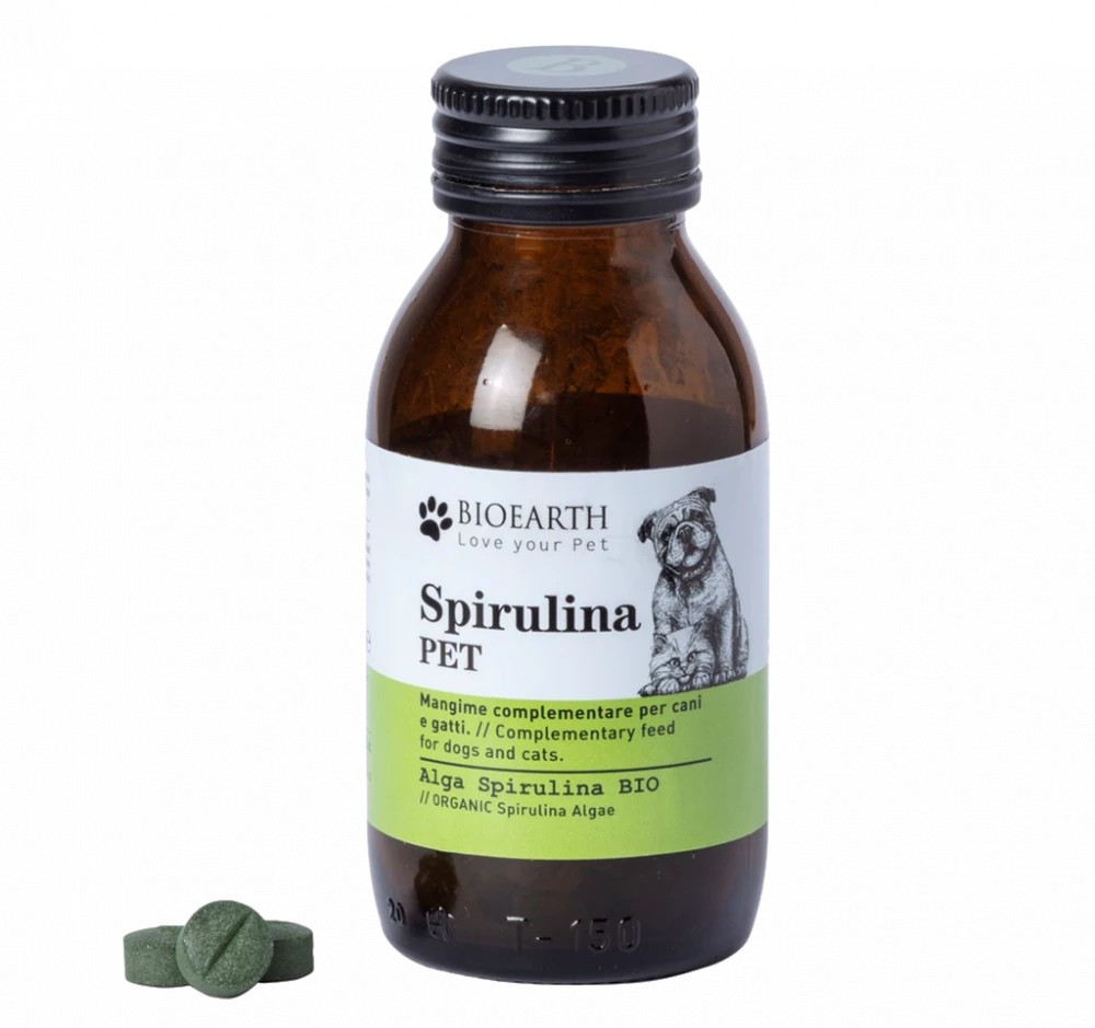 Complimentary feed for dogs and cats Spirulina Algae Organic