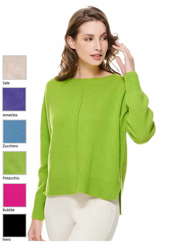 Women's wool and cashmere boxy jumper