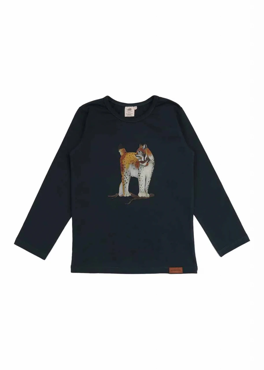 Shirt for children in organic cotton - Royal Lynxes