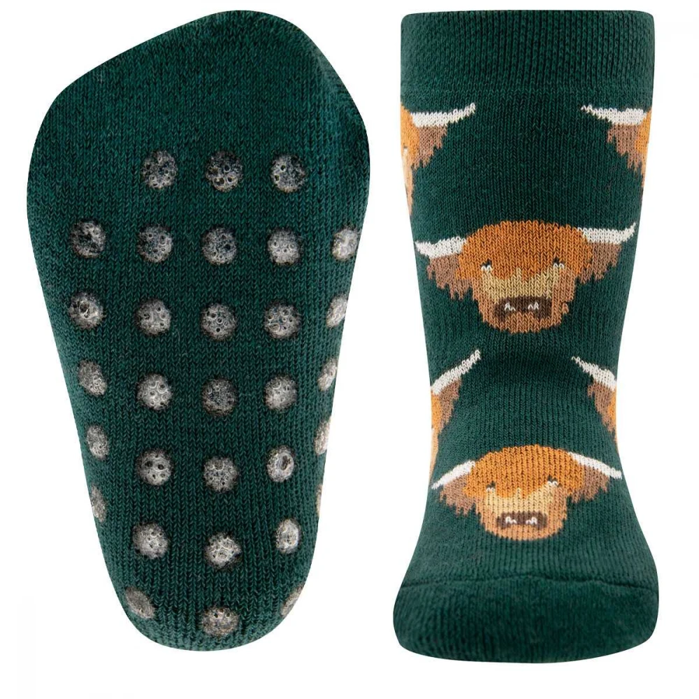 Galloway non-slip socks for children in organic cotton