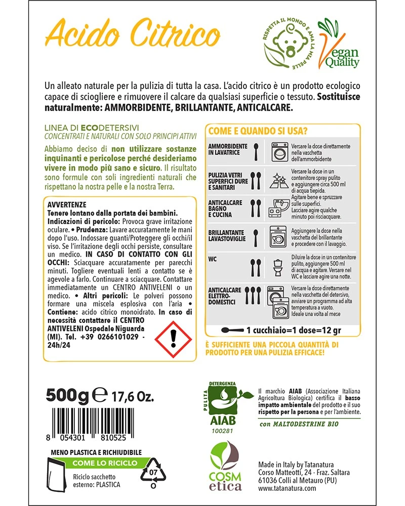 Eco-detergent Citric Acid 500 g_99859