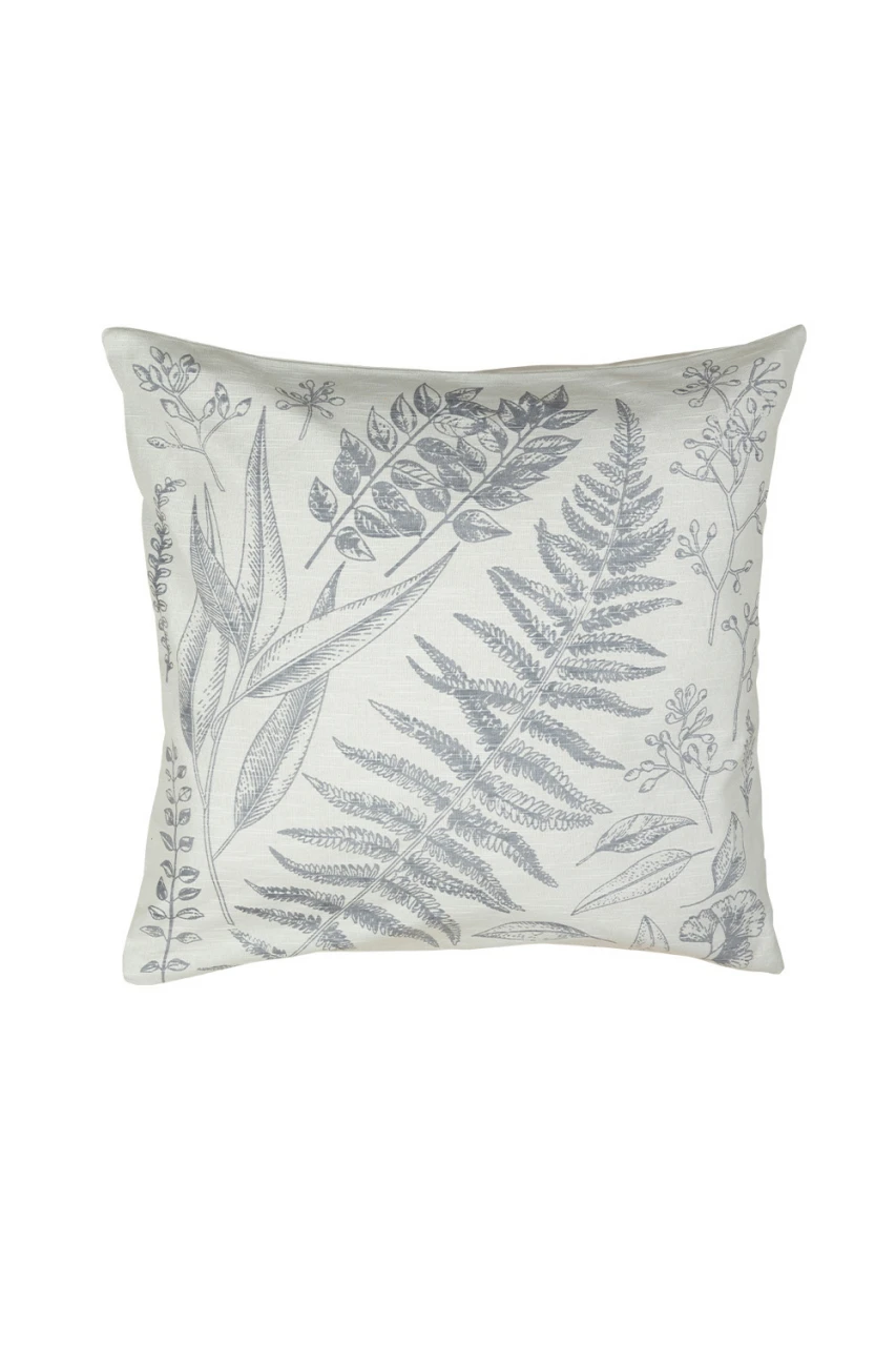 LEAVES cushion cover in gray Organic Cotton 50x50 cm