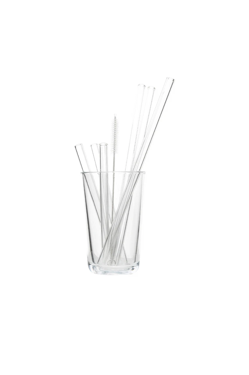 COCKTAIL straws in borosilicate glass set of 6 pieces