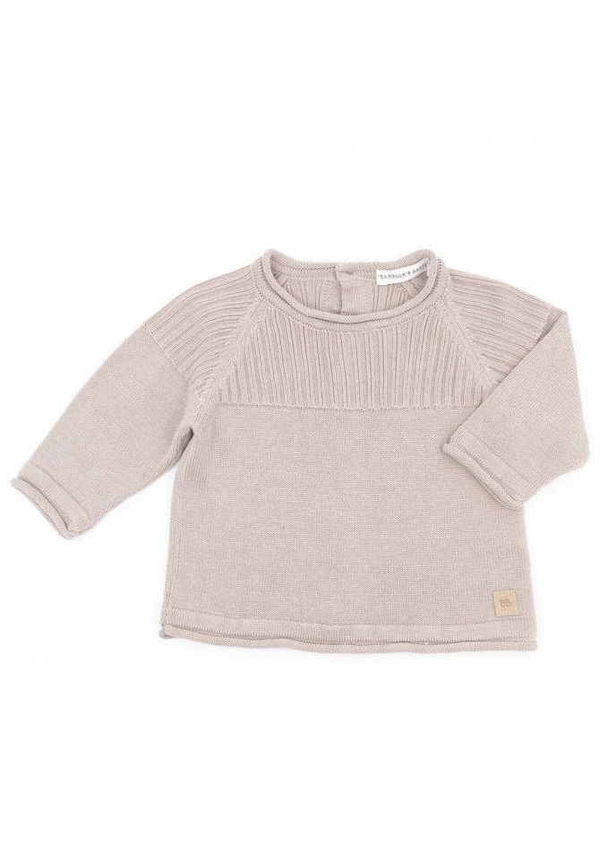 CAMEL organic bamboo back opening sweater for babies
