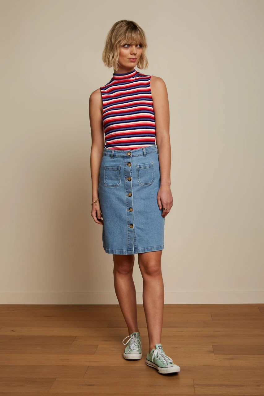Mary Vintage Organic Cotton Jeans Skirt
