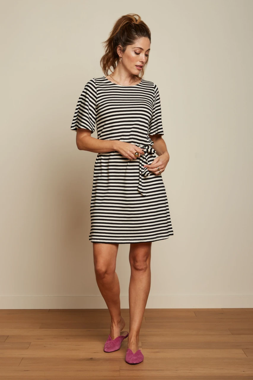 Lizzy pure organic cotton striped dress