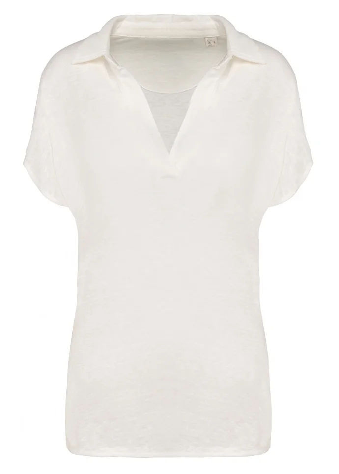 Polo Lina for woman in Linen - Ivory