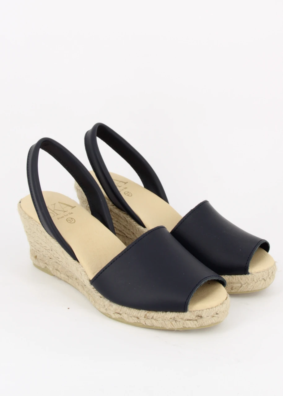 Corsica minorchina sandals in leather and yuta