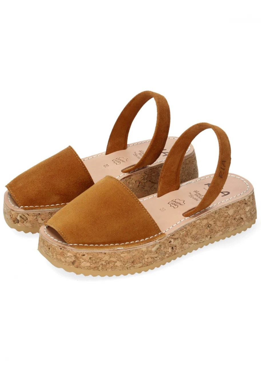 Women's Turin Sandals in Natural Leather and Cork