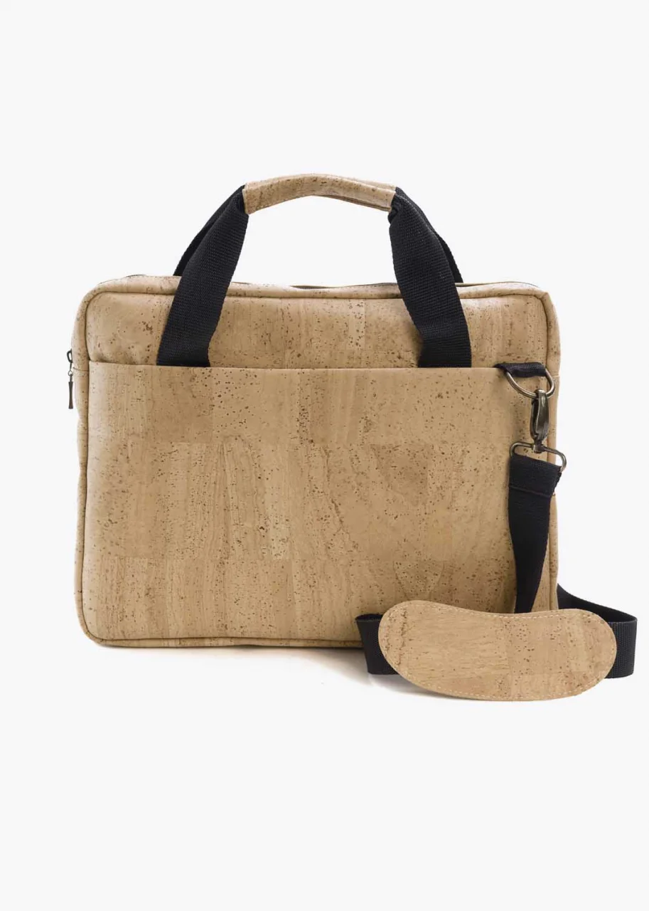 Natural cork laptop bag