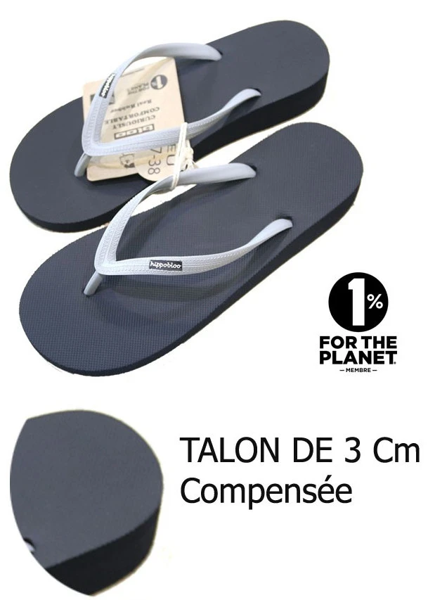Tubuai flip flops for women in natural Fair rubber