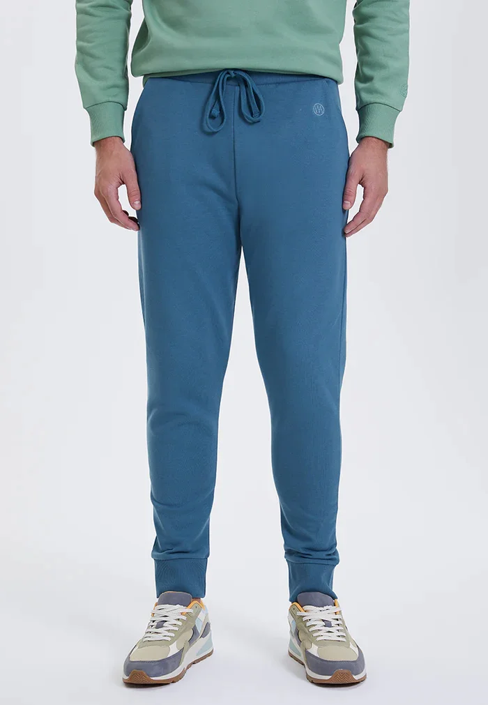 Men's Core Blue jogger trousers in pure organic cotton