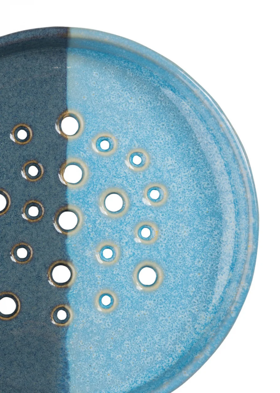 Industrial blue ceramic soap dish_108203