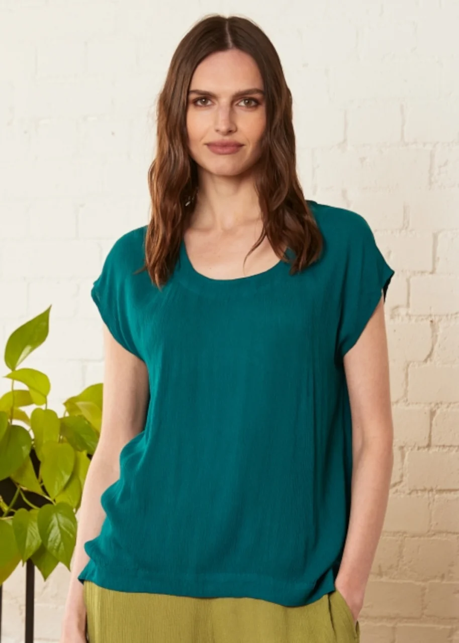 T-shirt Plain Top da donna in Viscosa sostenibile