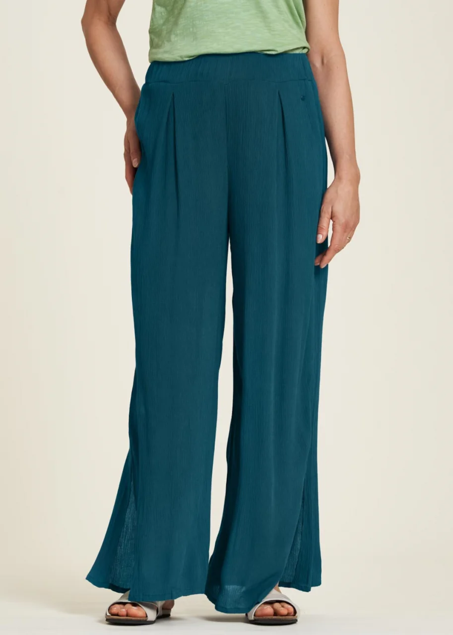 Pantaloni Blu Bermuda in EcoVero™