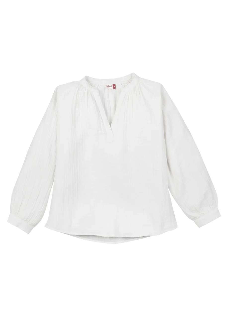 Women's muslin blouse in pure organic cotton