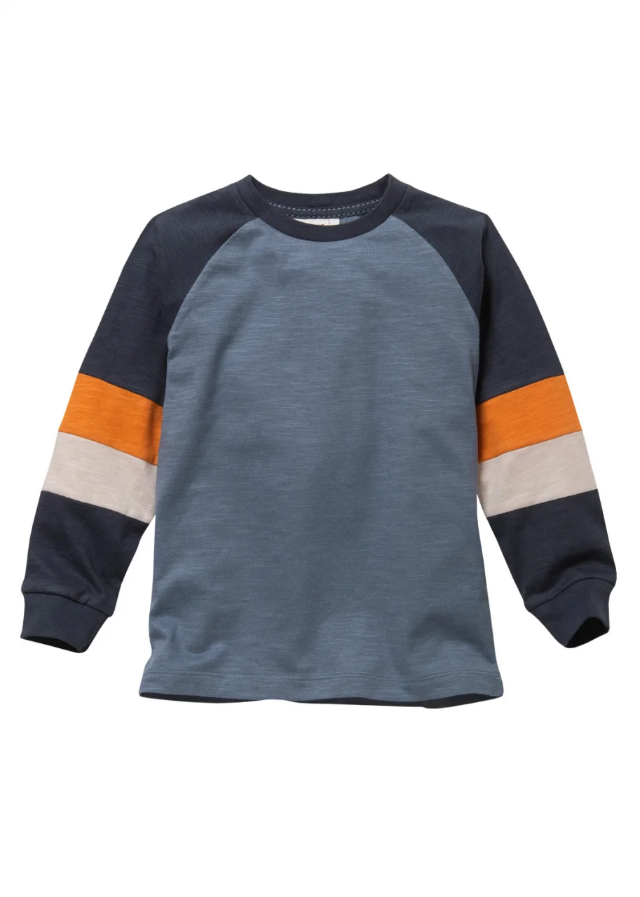 Colorblock T-shirt for children in pure organic cotton