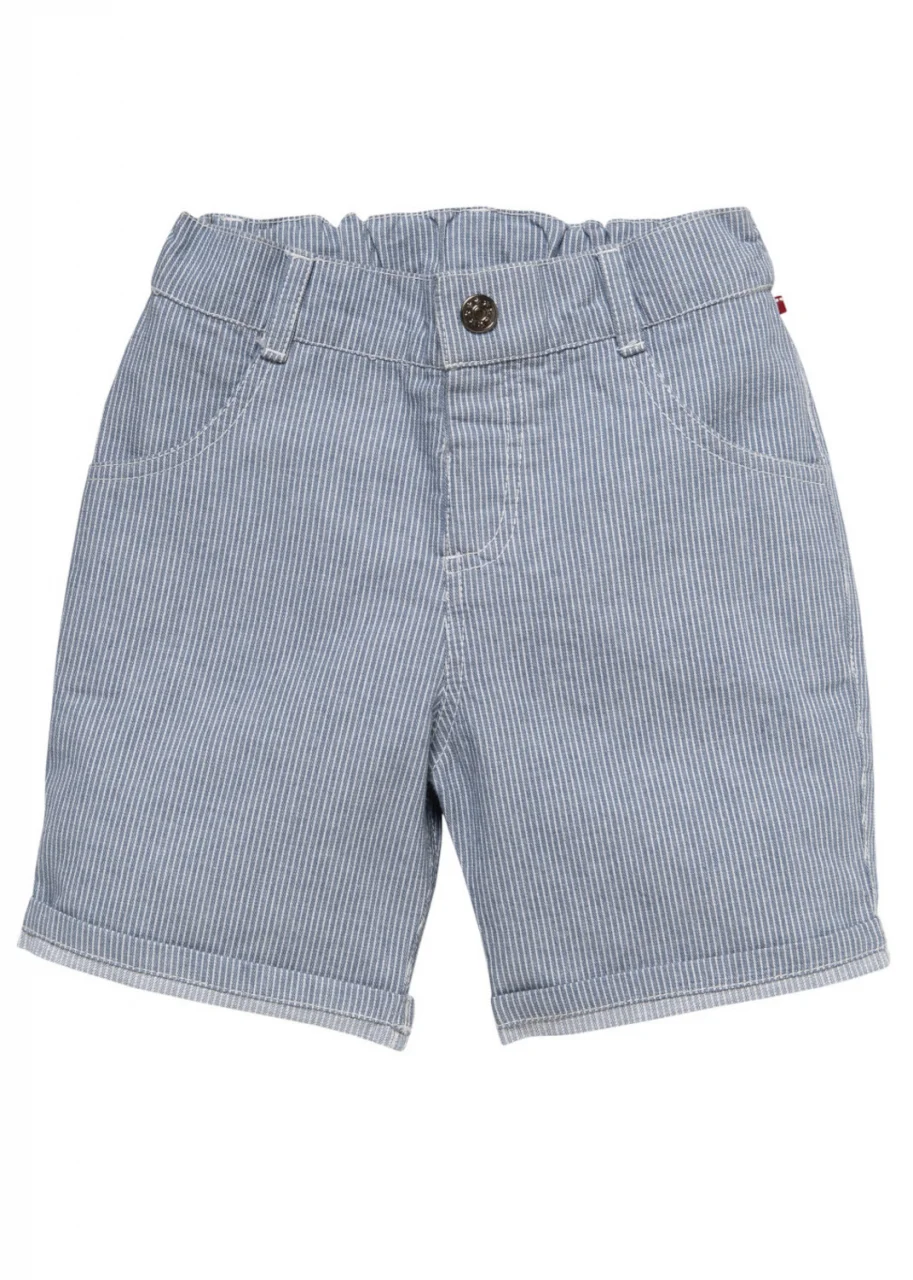 Bermuda Righe Jeans per bambini in puro cotone biologico