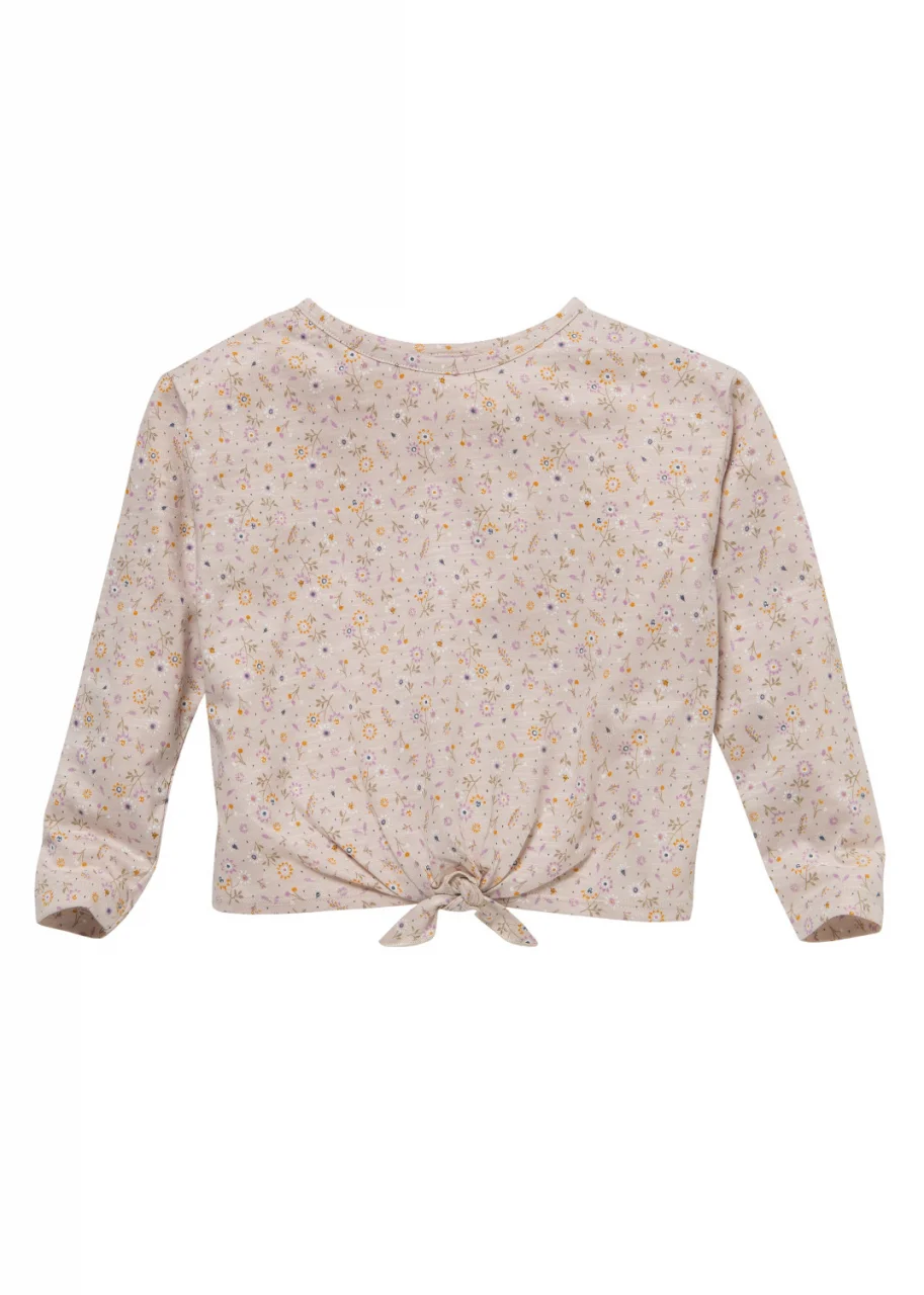 Flower knit for girl in pure organic cotton