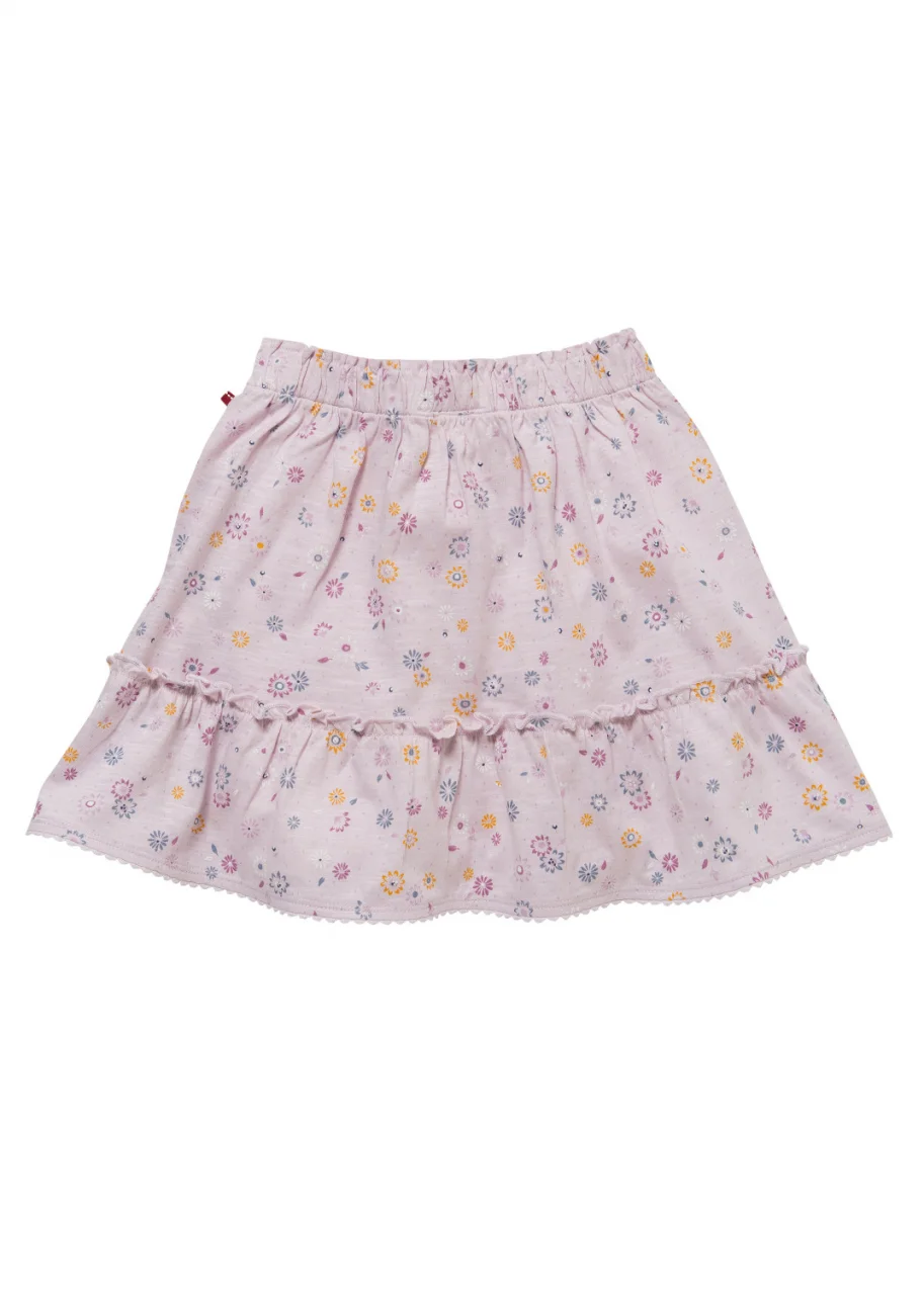 Girl's Flowers skirt in pure organic cotton