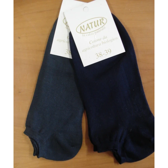 Low cut socks in dyed organic cotton