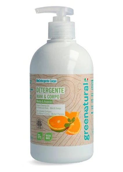 Detergente mani e corpo eco-bio alla Menta e Arancio - 500ml