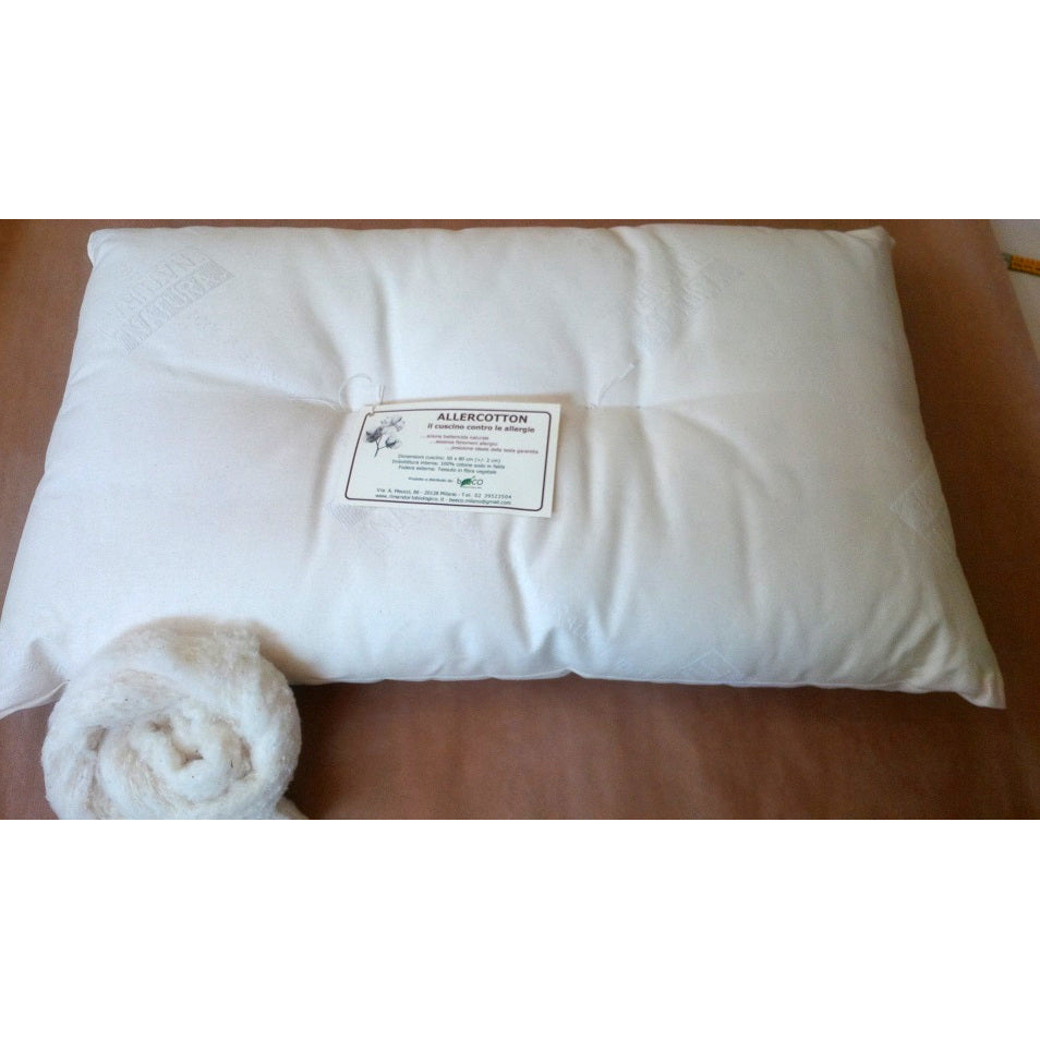 Cuscino In Cotone Naturale Bassetti - Ipoallergenico E Lavabile, 50x80 Cm