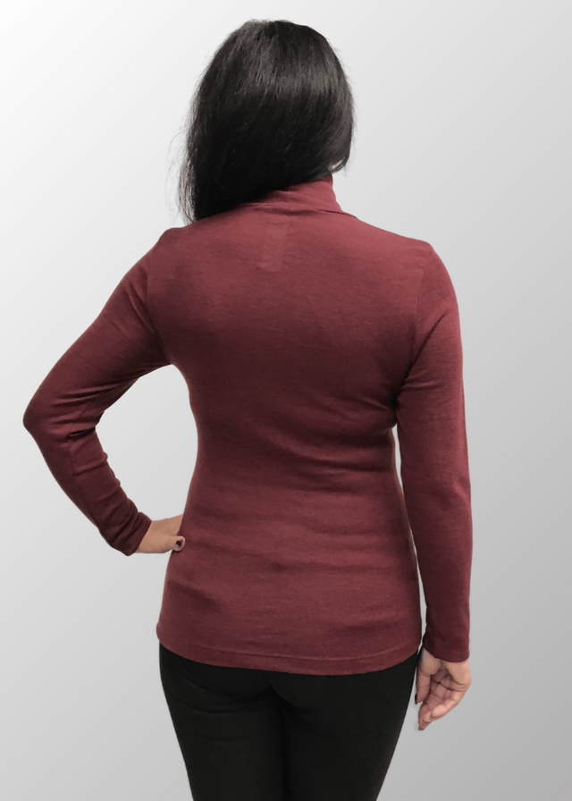 Maglia con lupetto e ricamo floreale Selena in Lana Seta