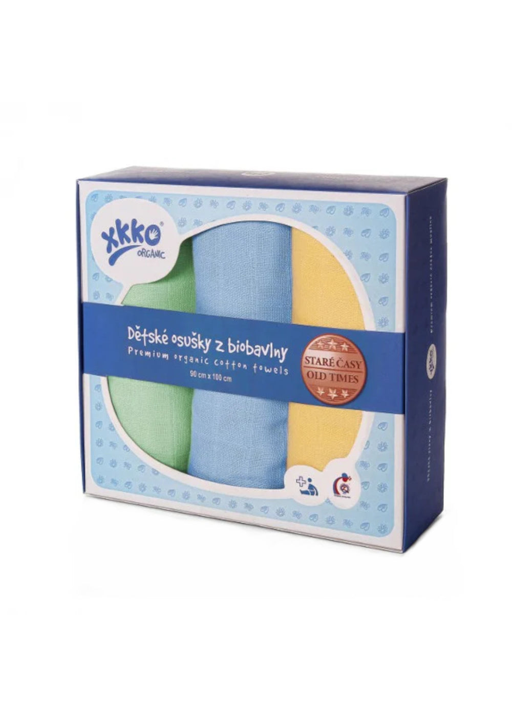 Chiusura Per Pannolini In Mussola - Confezione Da 2, Taglia Small (Giallo/Blu) - Foto 1