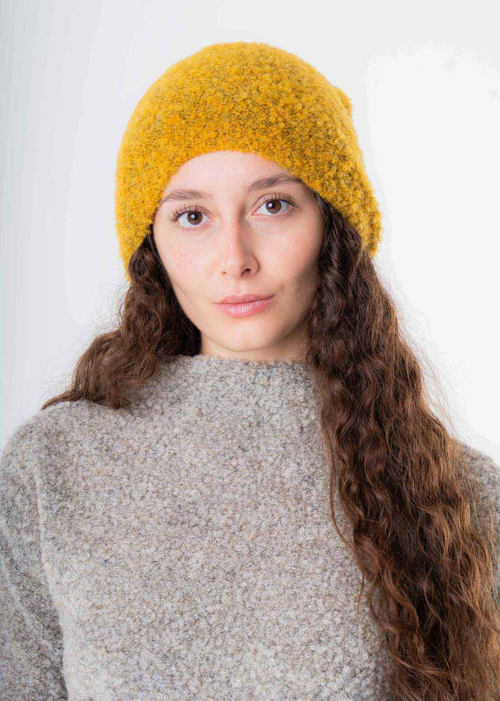 Lana Cappello Giallo Senape Cappello Fedora Cappello Fedora Giallo