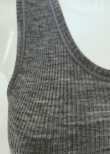 Eva wide shoulder tank top in pure wool 