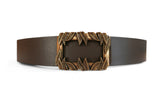 Cintura FOGLIE ORO ANTICO in pelle di vitello
