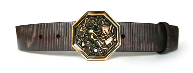 Cintura HOMO ORO ANTICO in vacchetta a concia vegetale