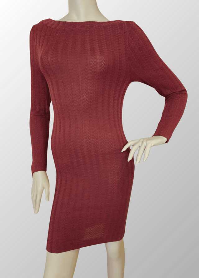 Abito corto jacquard Fabiana in Lana Seta